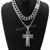 Hip Hop Quavo Jesus Crucifix Miami Cuban Choker Tennis Chain Necklace L18 - Raonhazae