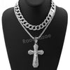 Hip Hop Quavo Bold Cross Miami Cuban Choker Tennis Chain Necklace L35 - Raonhazae
