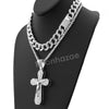 Hip Hop Quavo Bold Cross Miami Cuban Choker Tennis Chain Necklace L35 - Raonhazae