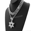 Hip Hop Quavo Star of David Miami Cuban Choker Tennis Chain Necklace L31 - Raonhazae