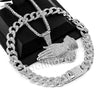 Hip Hop Quavo PRAYING HANDS Miami Cuban Choker Tennis Chain Necklace L03 - Raonhazae