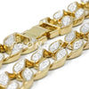 14K Gold 18mm Glitter Sandblasted 8.5" - 36" Flat Miami Cuban Chain - Raonhazae