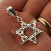 .925 Italian Sterling Silver SIX point STAR OF DAVID Pendant 5mm Figaro Necklace - Raonhazae