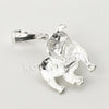 Italian .925 Sterling Silver BULLDOG Pendant 5mm Figaro Necklace S03 - Raonhazae