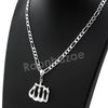 Italian .925 Sterling Silver ALLAH Pendant 5mm Figaro Necklace S02 - Raonhazae