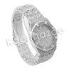 HIP HOP RAONHAZAE LUXURY SILVER FINISHED LAB DIAMOND WATCH - Raonhazae