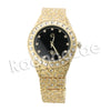 HIP HOP RAONHAZAE JAHKOY LUXURY GOLD FINISHED LAB DIAMOND WATCH - Raonhazae