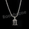 Micro Pave Jesus Cross Pendant w/ 18" Tennis / 30" Cuban Chain X3 - Raonhazae