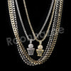 Micro Pave Microphone Pendant w/ 18" Tennis / 30" Cuban Chain X7 - Raonhazae