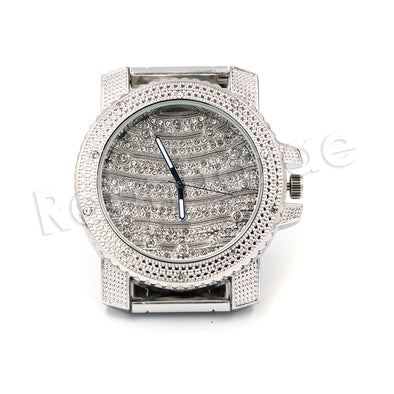 HIP HOP RAONHAZAE SCHOOLBOY Q SILVER LAB DIAMOND FINISHED WATCH - Raonhazae