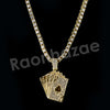 Micro Pave Playing Cards Pendant w/ 18" Tennis / 30" Cuban Chain - Raonhazae