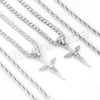 ISSA KNIFE PENDANT SILVER W/ 24" ROPE /18" TENNIS CHAIN NECKLACE - Raonhazae