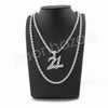 21 SAVAGE SILVER PENDANT W/ 24" ROPE /18" TENNIS CHAIN NECKLACE - Raonhazae