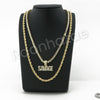 GOLD SAVAGE PENDANT W/ 24" ROPE /18" TENNIS CHAIN NECKLACE S09 - Raonhazae
