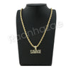 GOLD SAVAGE PENDANT W/ 24" ROPE /18" TENNIS CHAIN NECKLACE S09 - Raonhazae