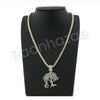 GOLD MONEY TREE PENDANT W/ 24" ROPE /18" TENNIS CHAIN NECKLACE S12 - Raonhazae