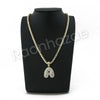 A INITIAL BUBBLE PENDANT W/ 24" MIAMI CUBAN /18" TENNIS CHAIN NECKLACE - Raonhazae