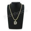 D INITIAL BUBBLE PENDANT W/ 24" MIAMI CUBAN /18" TENNIS CHAIN NECKLACE - Raonhazae