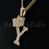 Crown Y Initial Pendant Necklace Set - Raonhazae