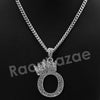 Crown O Initial Pendant Necklace Set. - Raonhazae