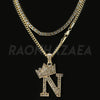Crown N Initial Pendant Necklace Set - Raonhazae