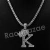 Crown K Initial Pendant Necklace Set. - Raonhazae