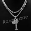 King Crown I Initial Pendant Necklace Set (Silver) - Raonhazae