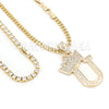 Crown U Initial Pendant Necklace Set - Raonhazae