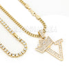 Crown V Initial Pendant Necklace Set - Raonhazae