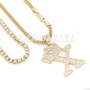 Crown X Initial Pendant Necklace Set - Raonhazae