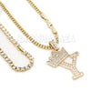 Crown Y Initial Pendant Necklace Set - Raonhazae