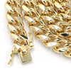 14k Gold Plated Lab Diamond BIG Brass 2PAC Cross Pendant w/ 10mm Cuban Chain Set - Raonhazae