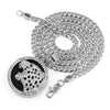 316L Stainless Steel Medallion Iced BLK Jaguar Pendant w/ 4mm Miami Cuban Chain - Raonhazae