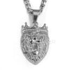 316L Stainless Steel Lion King Blinged Out Pendant w/ 4mm Miami Cuban Chain - Raonhazae