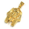316L Stainless Steel King TUT Symbol Bliged Out Pendant w/ 4mm Miami Cuba Chain - Raonhazae