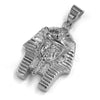 316L Stainless Steel King TUT Symbol Bliged Out Pendant w/ 4mm Miami Cuba Chain - Raonhazae