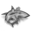 316L Stainless Steel Shark Predator Iced Pendant w/ 4mm Miami Cuban Chain - Raonhazae