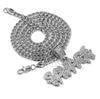 Raonhazae 316L Stainless Steel Dripped Bubble Savage Iced CZ Pendant w/ 4mm Miami Cuban Chain - Raonhazae