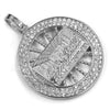 316L Stainless Steel Medallion Last Supper Christ Pendant w/4mm Miami Cuba Chain - Raonhazae