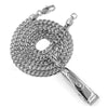 316L Stainless Cali Chop Shop Barber Razor Pendant w/ 4mm Miami Cuba Chain - Raonhazae