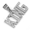 316L Stainless Blinged Out King Lettering Pendant w/ 4mm Miami Cuba Chain - Raonhazae