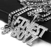 316L Stainless Blinged Out FINEST BOYZ in the Game Lettered Pendant w/ 4mm Miami Cuba Chain - Raonhazae