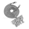 316L Stainless Blinged Out FINEST BOYZ in the Game Lettered Pendant w/ 4mm Miami Cuba Chain - Raonhazae