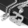 316L Stainless Blinged Out Number 23 Charm Pendant w/ 4mm Miami Cuban Chain - Raonhazae