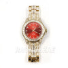 Raonhazae Hip Hop Iced Lab Diamond 14K Gold /Red Plated Watch with Stone - Raonhazae