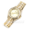 Raonhazae Iced Lab Diamond Busta Gold Watch w/ 15mm Cuban Bracelet Set - Raonhazae