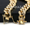 Raonhazae Hip Hop Iced Lab Diamond  Watch and 15mm Cuban Link Bracelet Set - Raonhazae