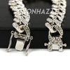 Hip Hop Iced Raonhazae Lab Diamond Drake Watch w/ 15mm Cuban Link Bracelet Set - Raonhazae