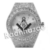 Hip Hop Freemason Silver Nugget Watch - Raonhazae