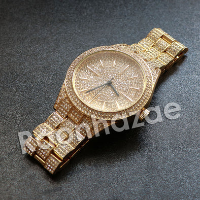 Hip Hop "Do Not Disturb" Gold Wrist Watch - Raonhazae